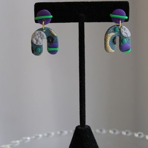 Outer-Space Dangles (Space Collection) - Handmade Polymer Clay Earrings