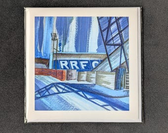 Raith Rovers FC card. Stark's Park blank 5x5 inch greetings card.