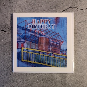 Carte d'anniversaire Inverness Caledonian Thistle. Stade calédonien.