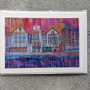 Leith Shore Édimbourg. Carte de voeux vierge. 5x7.