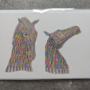 The Kelpies 5x7 blank greetings card.