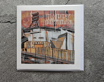 Dundee Utd Tannadice Happy Birthday greetings card. 5x5