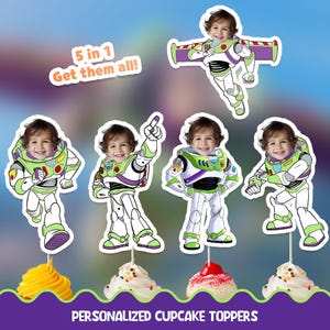 Buzz light year Personalized cupcake toppers - Physical cupcake toppers set