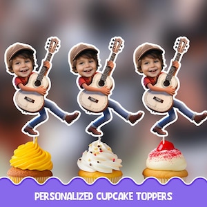 Coco cartoon Personalized cupcake toppers - Physical cupcake toppers set