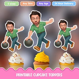 Personalized cupcake toppers - Digital download