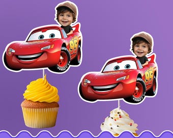 Cars Personalized cupcake toppers - Physical cupcake toppers set