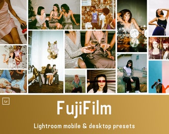 50 FujiFilm Lightroom presets - Mobile & Desktop Lightroom Presets Retro Vintage Style Polaroid Presets Bundle - 3 Styles