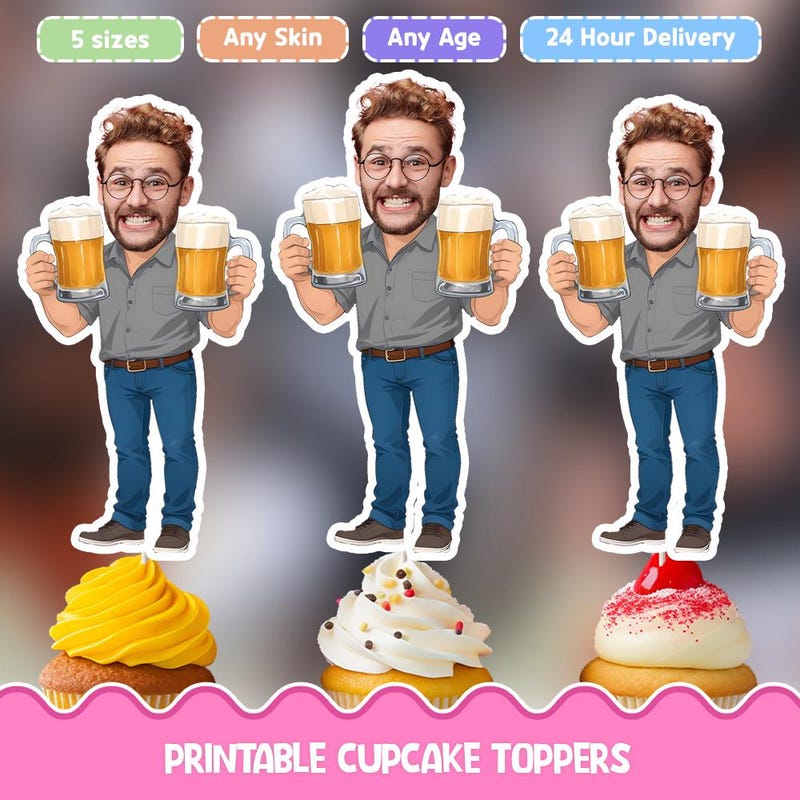 Beer Cake Topper - Etsy