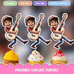 Coco Personalized face cupcake toppers - Digital Printable cupcake toppers for birthday decor