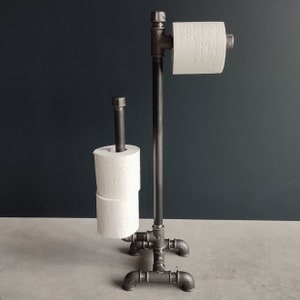 Support papier toilettes pied galet 
