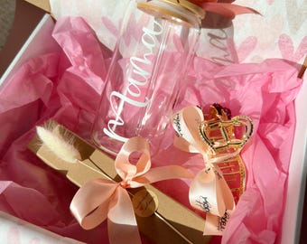 Muttertags Geschenkset, handgemachtes personalisiertes Geschenk für Mütter, personalisiertes Mama Geschenkset, Danke Geschenkset für sie