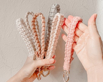 Makramee Schlüsselanhänger Handgelenke | Boho Zubehör | Makramee Boho Keychain Zubehör | Geschenk für sie | Makramee Weihnachtsgeschenk für Ihre Lieben