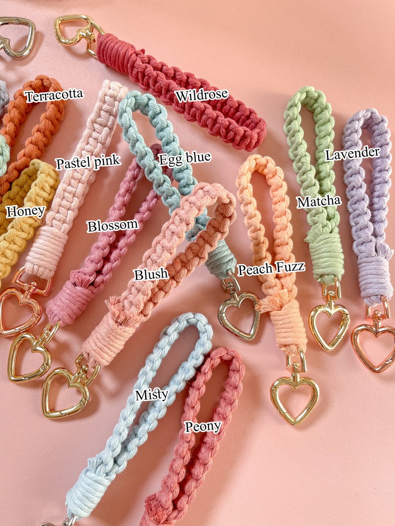 Personalized macrame Keychain with letters, Handmade gifts for loved ones, Cute gifts this Valentines, Personalised Wedding Souvenir Gifts image 6