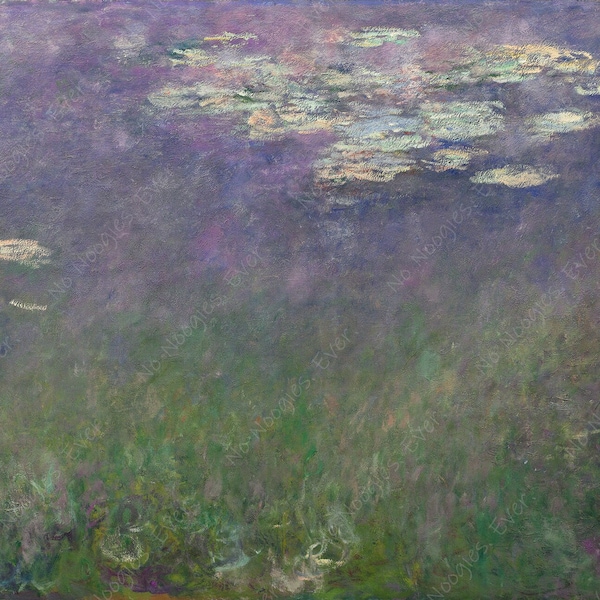 Monet, Water Lilies (Agapanthus), c. 1915–26. Giclee print of impressionist masterwork.