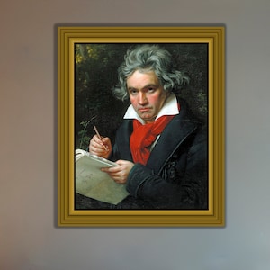 Ludwig van Beethoven, Portrait by Joseph Karl Stieler, 1820. Giclee Print Reproduction. Wall art/Wall decor. Gift for Musician/Music Lover.