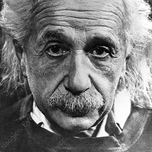 Albert Einstein, 1879-1955. Teoretisk fysiker. En av historiens största, och säkerligen den mest berömda, vetenskapsmännen. Fototryck.