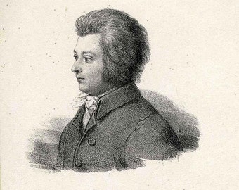 Joseph Lange, Mozart Portrait. Giclee Print. Gift for Home. Home