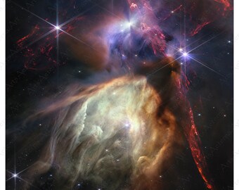 Rho Ophiuchi. The Nearest Star Birth Region to Earth (390 Light-Years, In the Constellation Ophiuchus), Imaged by JWST.