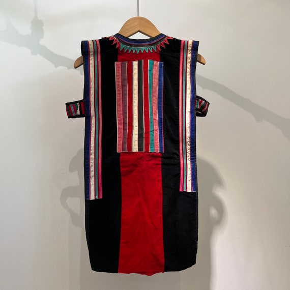 Vintage Patchwork Velvet Vest: Handwoven Yi Peopl… - image 4