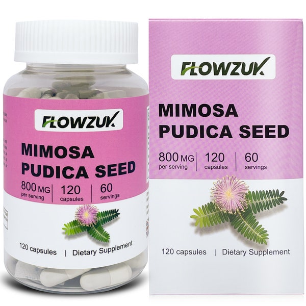 Mimosa Pudica Seed Capsules 120 800mg 10:1 Organic Sensitive Plant 2 Month Supply