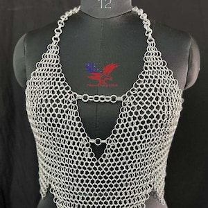 Chainmail Top, Aluminum Chainmail Sexy Bra, Gift for Her, Medival Chainmail  Costume 