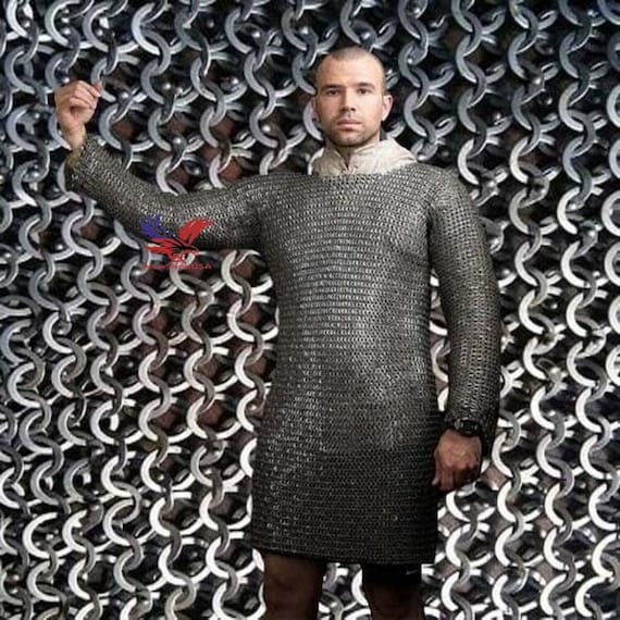 Childrens Aluminum and Rubber Chainmail Coif