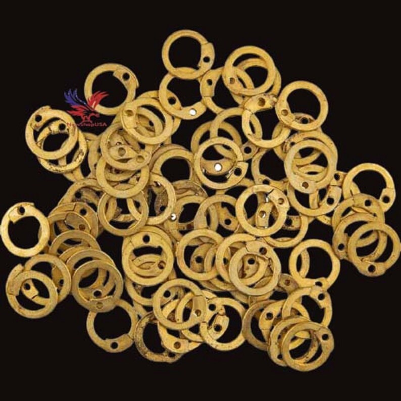 Brass Chainmail Flat Rings With Round Riveted 6mm8mm and 9mm Etsy
