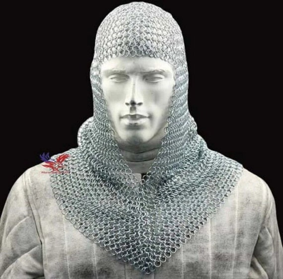 Childrens Aluminum and Rubber Chainmail Coif