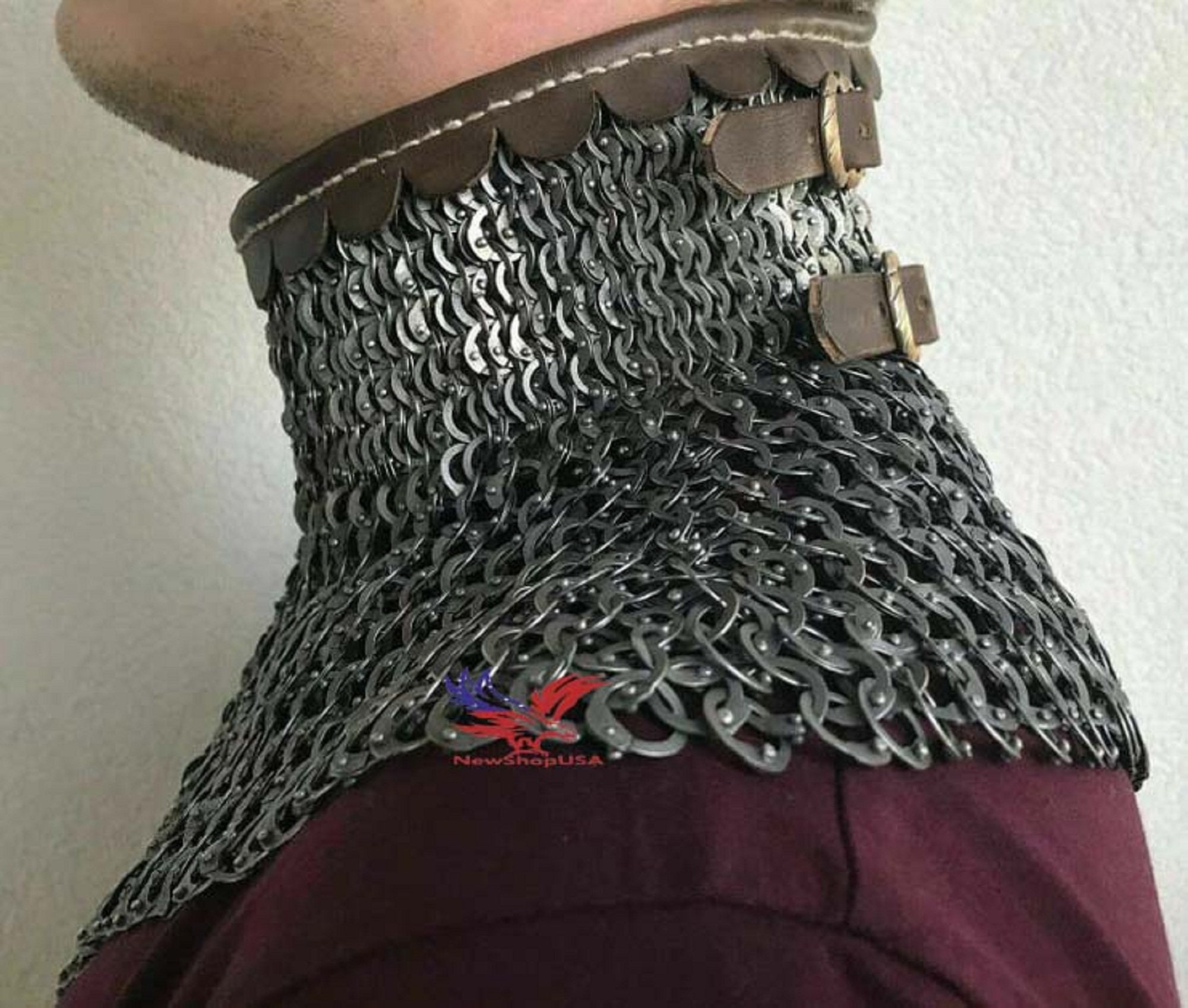 Chainmail Aventail Flat Riveted With Washer Mild Steel Etsy