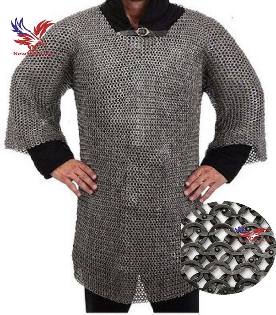 Riveted chain mail shirt for the late medieval outfit