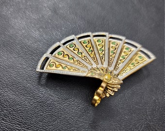 Damascene Fan on Stand