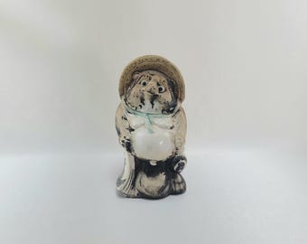 日本製信楽焼 たぬき 狸 徳利 陶器 ヴィンテージ 磁器 装飾像 22 cm