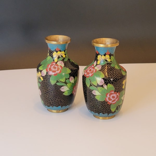 Chinese Cloisonne Small Vase Etsy