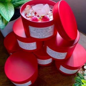 Świeca sojowa Peppermint Rose | Organiczna świeca woskowa sojowa | Świeca Alter | Luksusowe świece Crysyal