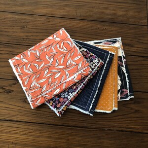 Set of 5 Burp Cloths - Floral Burp Cloths - Cotten Chenille Burp Rags - Baby Girl Burp Cloths - Modern Burp Cloths