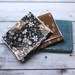Burp Cloths - Burp Cloth Set - Cotton Chenille Burp Cloths - Set of 3 Burp Cloths - Floral Burp Cloth - Gender Neutral Burp Cloth - Burp Rag