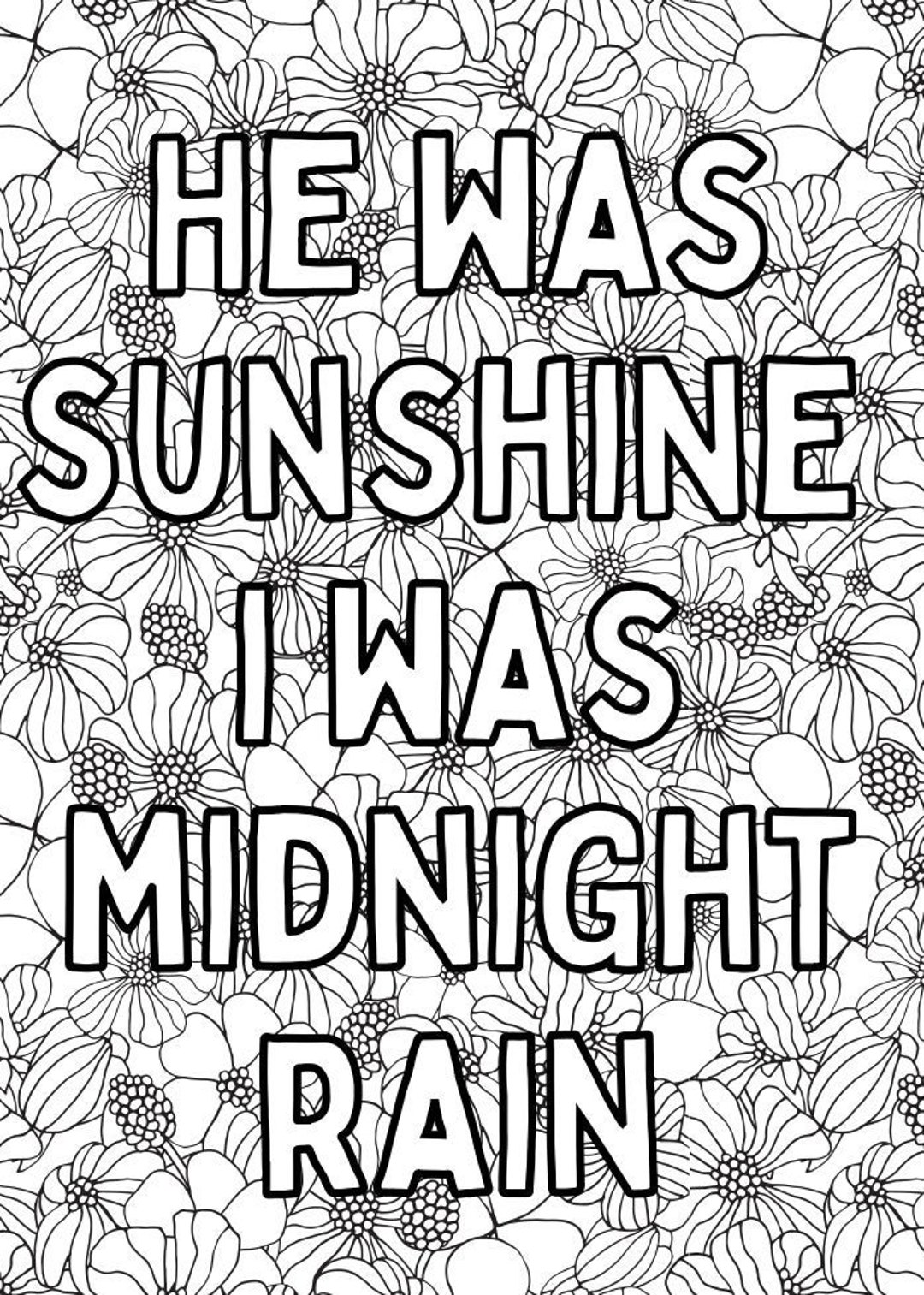 Taylor Swift Midnights Colouring Pages 1 Etsy