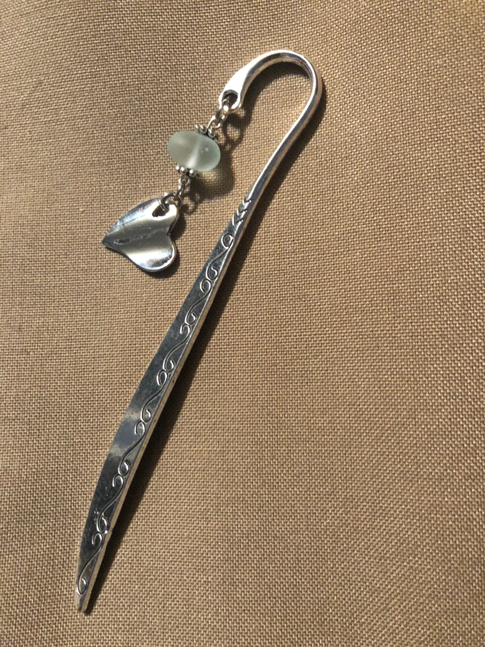 Antique Silver Bookmark 4 1/2 inch Bookmark with Blue sea | Etsy