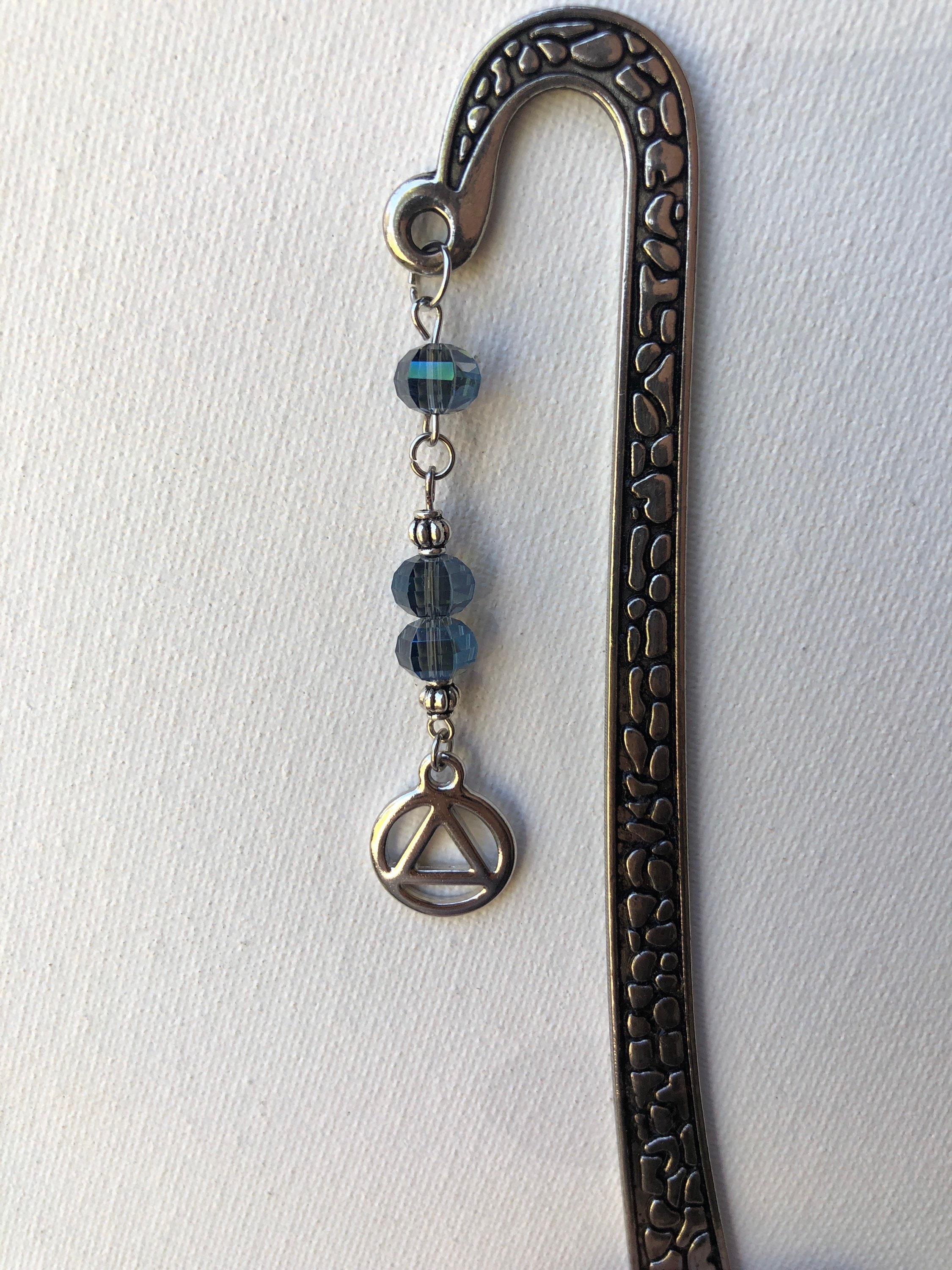 Unique Bookmark AA recovery Bookmark large Antique silver Etsy