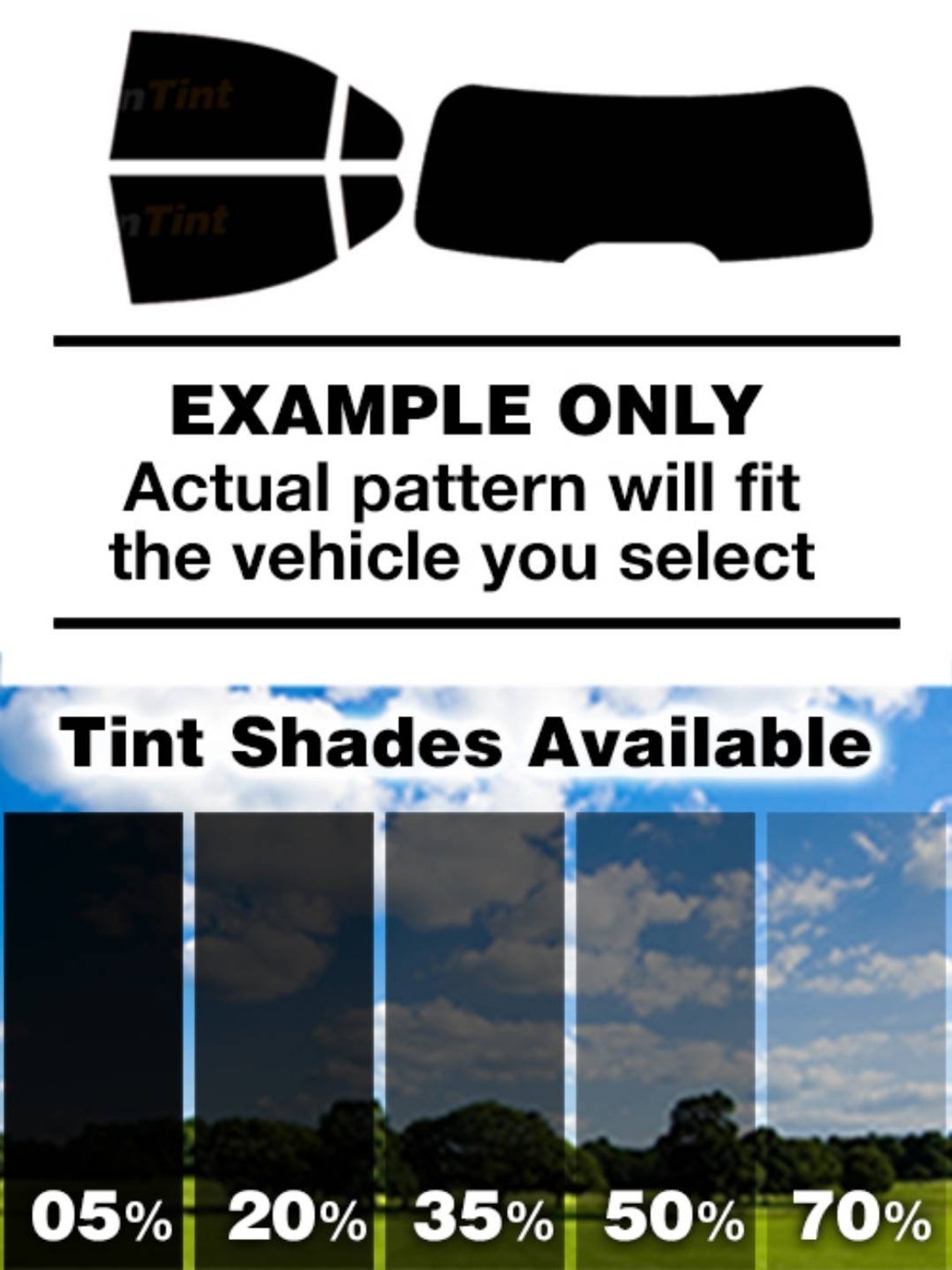 Precut window Tint patterns dyed economy film 3yr warranty Etsy
