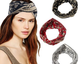 Twist knotted Headbands for Women |Yoga Headband| Soft & Stretchy Hairband |Nurse Headband