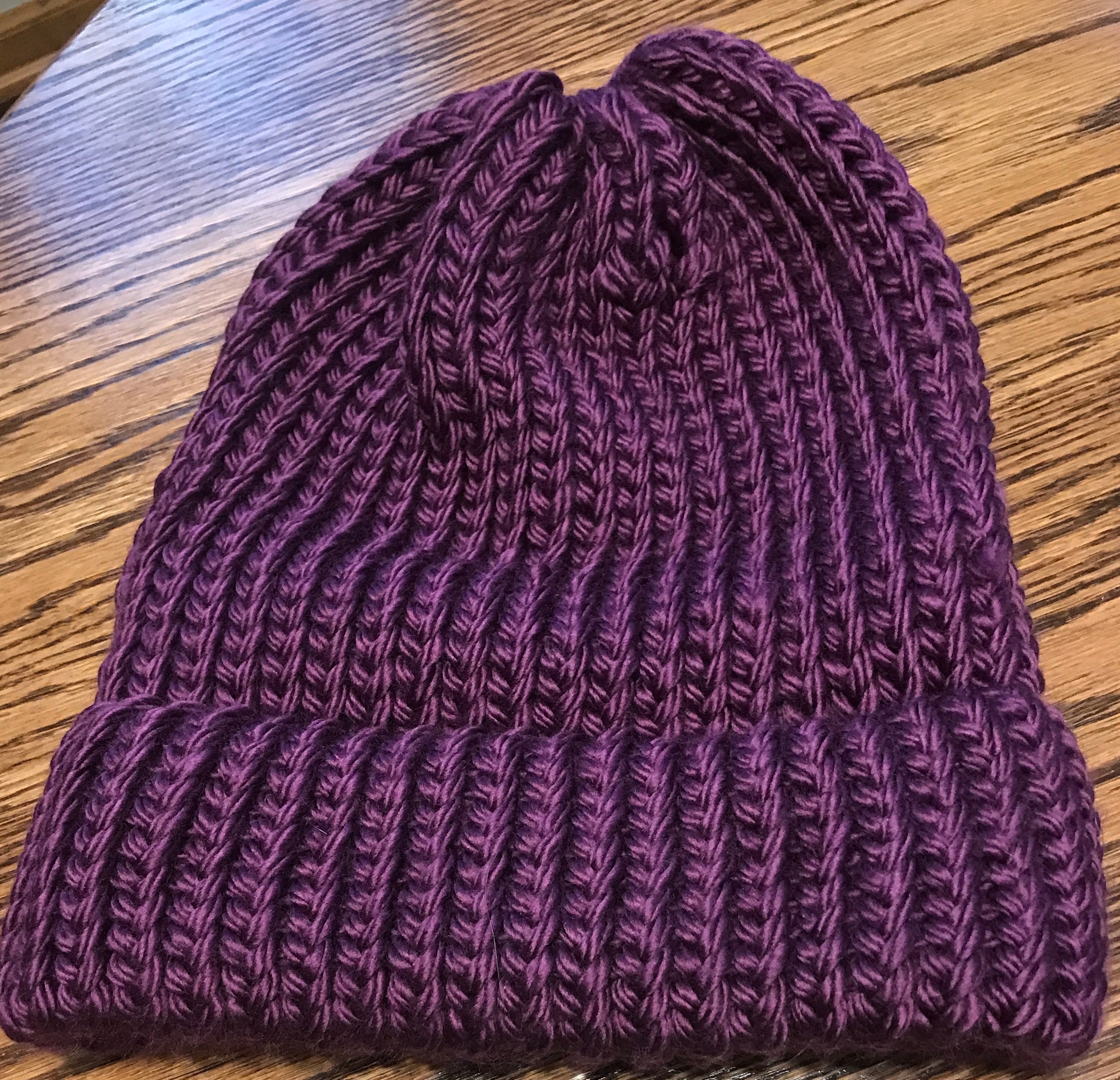 Unisex Adult large Knit Hat Purple Etsy