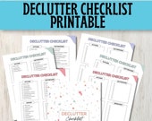 Declutter Checklist Printable Spring Cleaning, Declutter Printable Declutter Planner, Moving Checklist New Home Checklist Declutter Tracker
