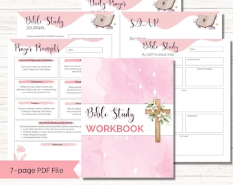 Fillable Bible Study Workbook, Prefilled Bible Study For Class, Bible Study Planner,Bible Study Notes,Daily Prayer Journal,Daily Devotional