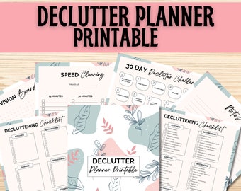 Declutter Planner Printable Declutter Checklist, Declutter Challenge Printable , Decluttering Guide, Spring Cleaning Checklist Declutter