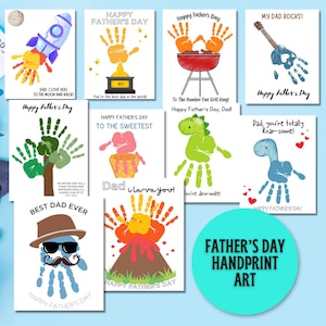 Impression artistique fête des pères, cadeau papa significatif, cadeau DIY pour papa, 1er cadeau fête des pères, meilleur signe papa de tous les temps, carte beau-père père empreinte de main art