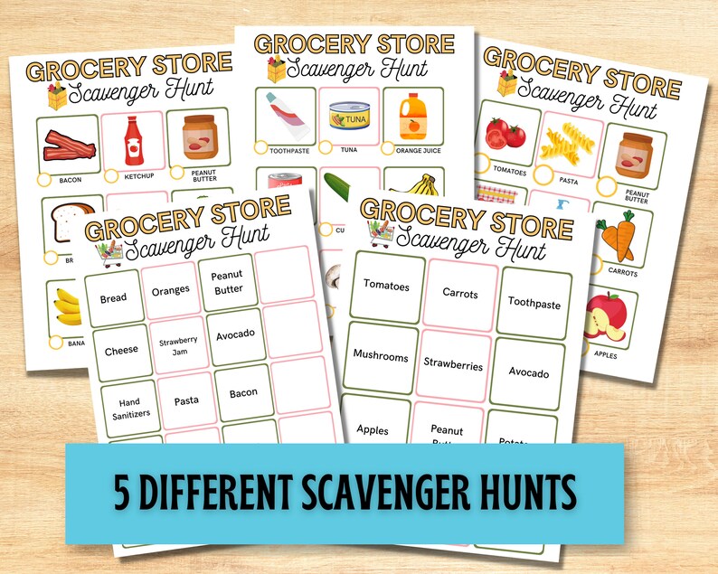 Grocery Store Scavenger Hunt Printable Kids Scavenger Hunt Grocery List