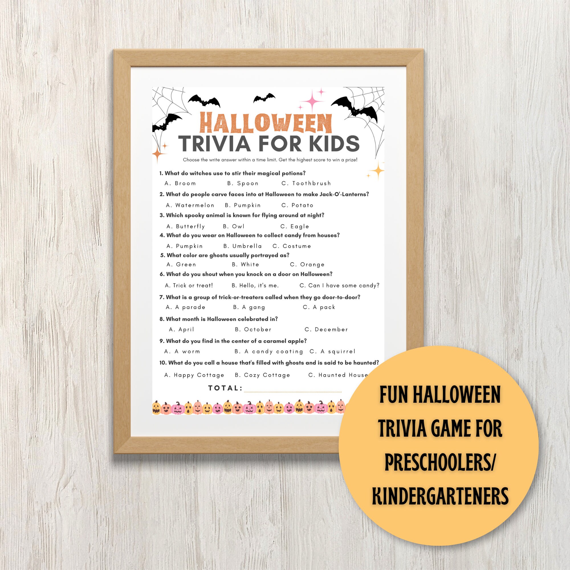 Halloween Trivia Game for Kids Halloween Trivia Halloween Riddles Fall