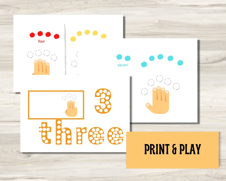 Do A Dot Numbers Printable Dot Numbers Worksheet Dot Etsy