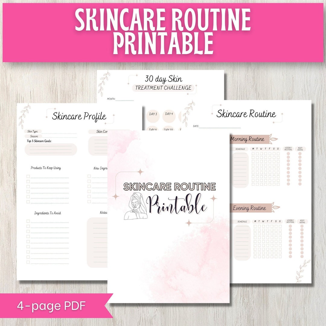 Fillable Skincare Routine Printable Skin Care Products Skin - Etsy